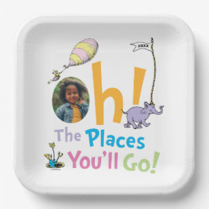 Dr. Seuss   Oh! The Places You'll Go! Graduation Paper Plate