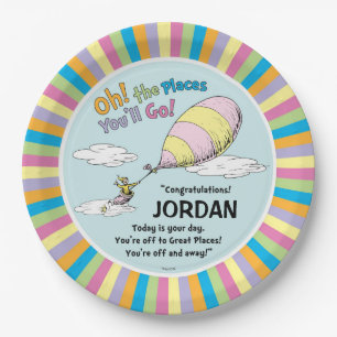 Dr. Seuss   Oh! The Places You'll Go! Paper Plate