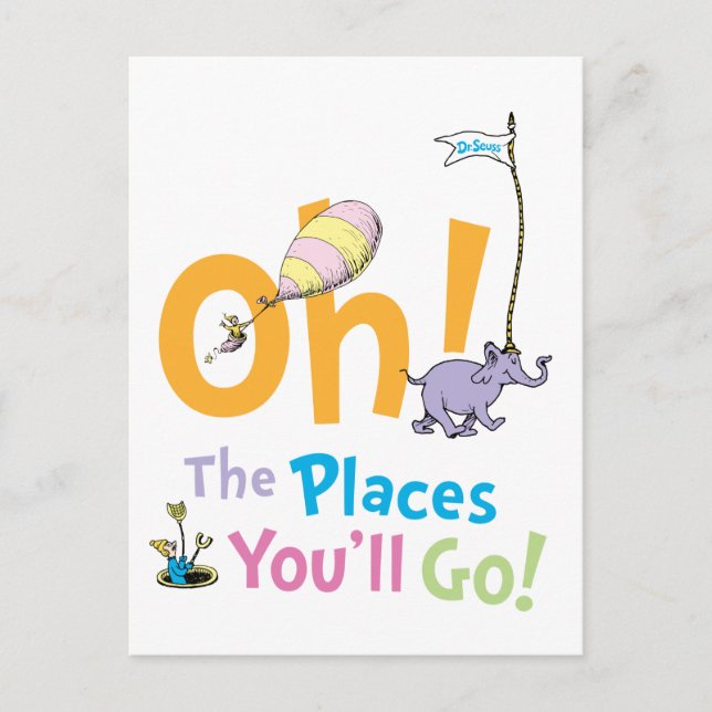 Dr. Seuss | Oh, The Places You'll Go! Postcard (Front)