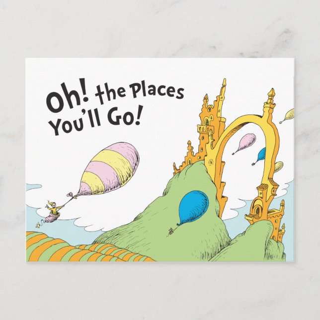 Dr. Seuss | Oh, The Places You'll Go! Postcard (Front)