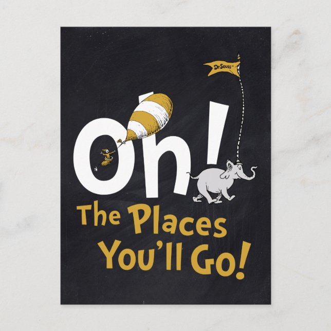 Dr. Seuss | Oh, The Places You'll Go! Retro Postcard (Front)