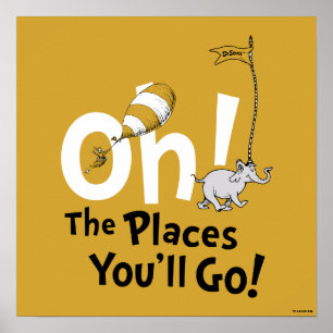 Dr. Seuss   Oh, The Places You'll Go! Retro Poster