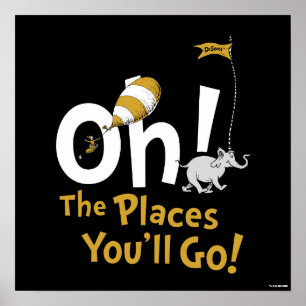 Dr. Seuss   Oh, The Places You'll Go! Retro Poster