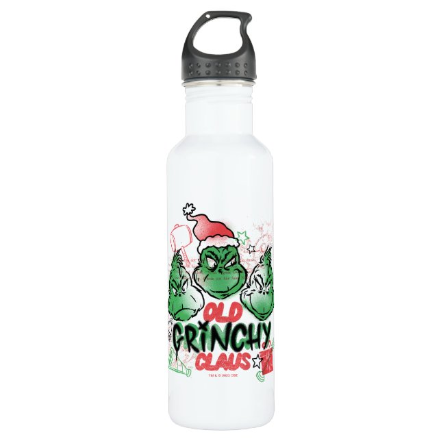 Dr. Seuss | Old Grinch Claus 710 Ml Water Bottle (Front)