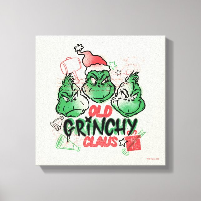 Dr. Seuss | Old Grinch Claus Canvas Print (Front)