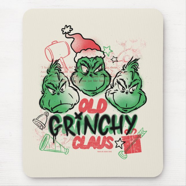 Dr. Seuss | Old Grinch Claus Mouse Mat (Front)