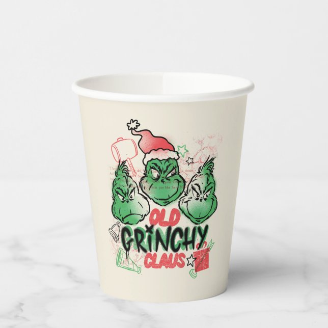 Dr. Seuss | Old Grinch Claus Paper Cups (Left)