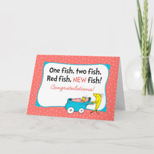 Dr. Seuss   One Fish - Baby Girl Congratulations Card