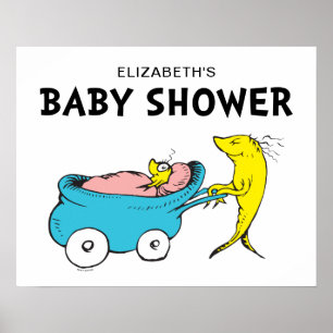 Dr. Seuss   One Fish - Baby Shower Poster