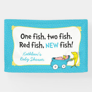 Dr. Seuss One Fish - Boy Baby Shower Banner