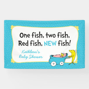 Dr. Seuss   One Fish - Boy Baby Shower Banner