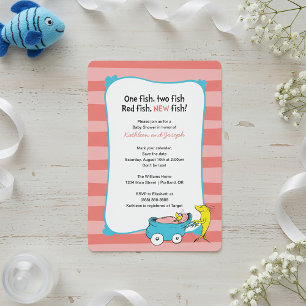 Dr. Seuss   One Fish - Girl Baby Shower Invitation