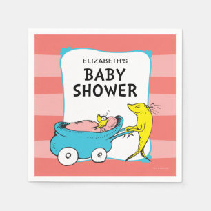 Dr. Seuss   One Fish - Girl Baby Shower Napkin