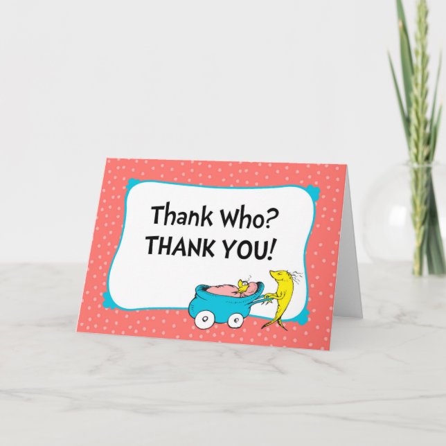 Dr. Seuss | One Fish - Girl Baby Shower Thank You Card (Front)