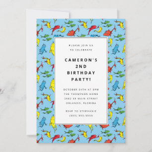 Dr. Seuss - One Fish, Two Fish Kids Birthday Invitation