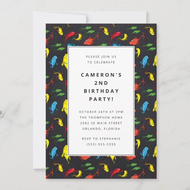 Dr. Seuss - One Fish, Two Fish | Kids Birthday Invitation (Front)