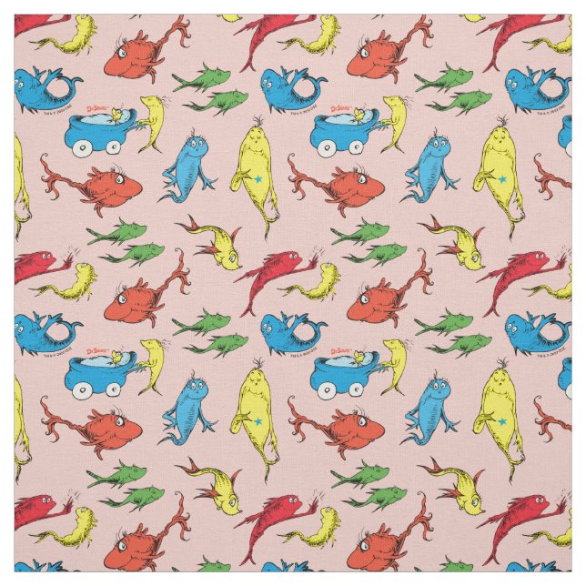 Dr. Seuss | One Fish Two Fish Pattern Fabric (Swatch)
