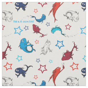 Dr. Seuss   One Fish Two Fish Star Pattern Fabric