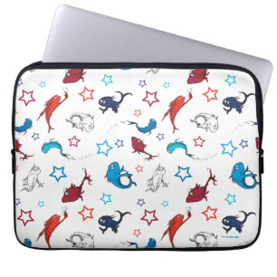 Dr. Seuss   One Fish Two Fish Star Pattern Laptop Sleeve