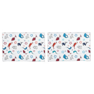 Dr. Seuss One Fish Two Fish Star Pattern Pillowcase