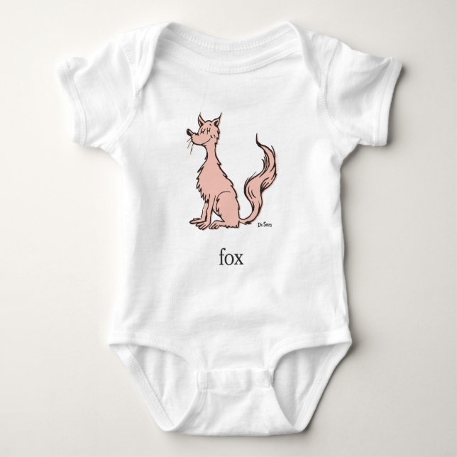 Dr. Seuss | Pink Fox Baby Bodysuit (Front)