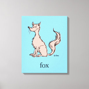 Dr. Seuss   Pink Fox Canvas Print