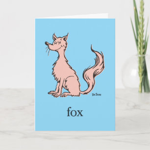 Dr. Seuss   Pink Fox Card