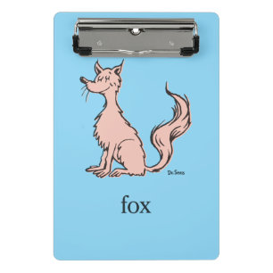 Dr. Seuss Pink Fox Mini Clipboard