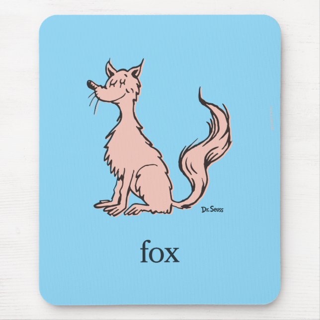 Dr. Seuss | Pink Fox Mouse Mat (Front)