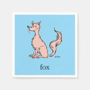 Dr. Seuss Pink Fox Napkin