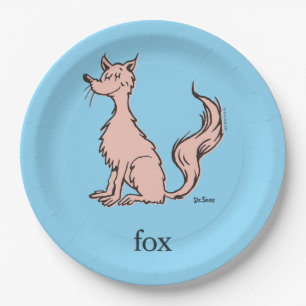 Dr. Seuss Pink Fox Paper Plate
