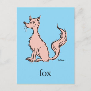 Dr. Seuss   Pink Fox Postcard