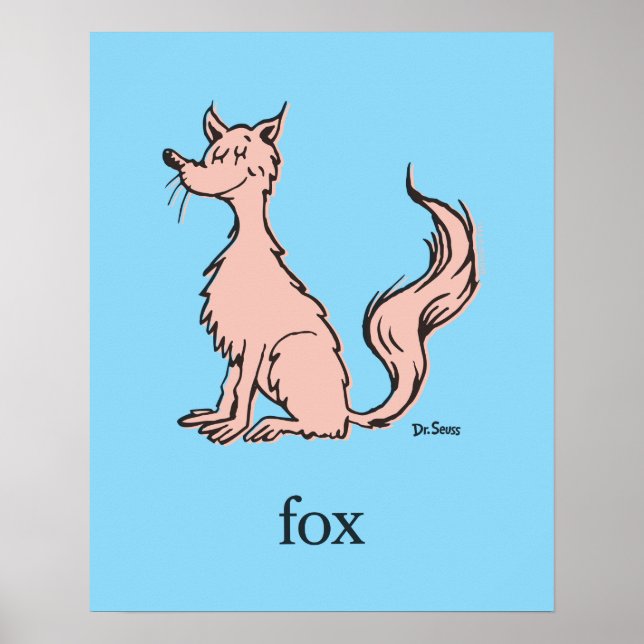 Dr. Seuss | Pink Fox Poster (Front)