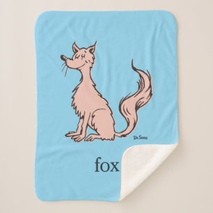 Dr. Seuss   Pink Fox Sherpa Blanket