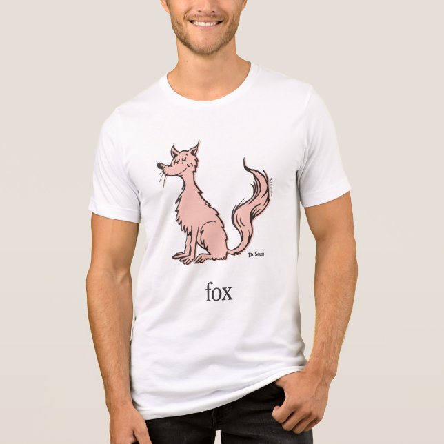 Dr. Seuss | Pink Fox Tri-Blend Shirt (Front)