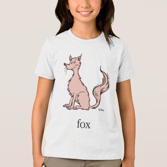 Dr. Seuss | Pink Fox Tri-Blend Shirt (Front)