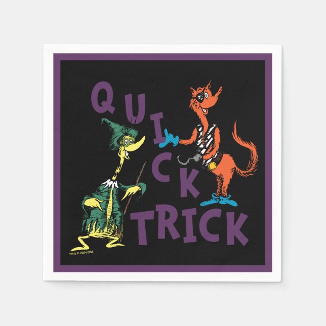 Dr. Seuss | Quick Trick Halloween Graphic Napkin (Front)