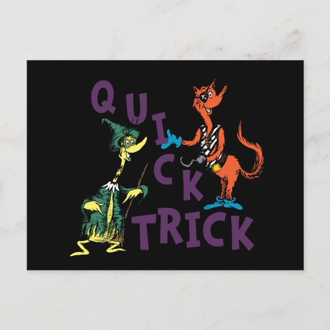 Dr. Seuss | Quick Trick Halloween Graphic Postcard (Front)