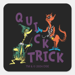 Dr. Seuss   Quick Trick Halloween Graphic Square Sticker