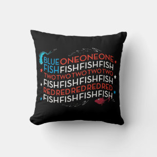 Dr. Seuss   Red Fish Blue Fish US Flag Graphic Cushion