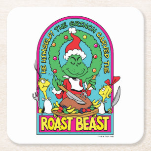 Dr. Seuss   Roast Beast Graphic Square Paper Coaster