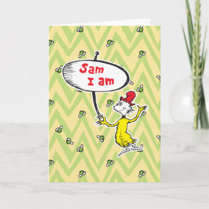 Dr. Seuss Sam-I-Am Holding Sign Card