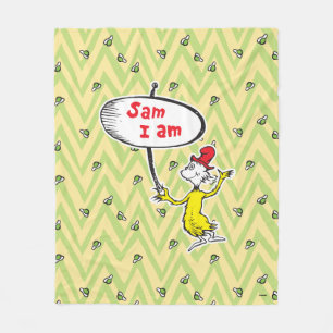 Dr. Seuss   Sam-I-Am Holding Sign Fleece Blanket