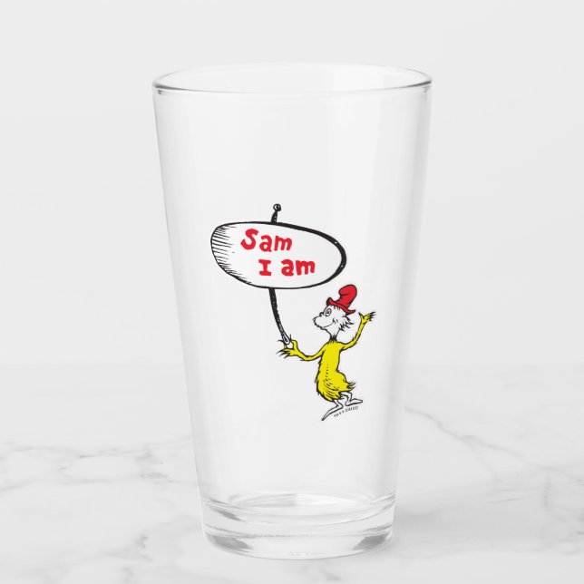 Dr. Seuss | Sam-I-Am Holding Sign Glass (Front)