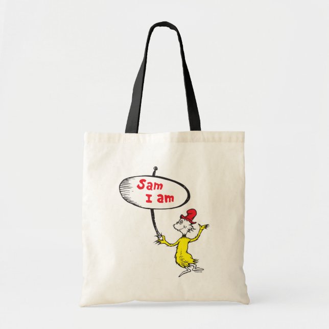 Dr. Seuss | Sam-I-Am Holding Sign Tote Bag (Front)