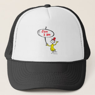 Dr. Seuss   Sam-I-Am Holding Sign Trucker Hat
