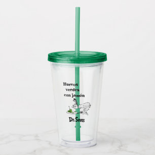 Dr. Seuss Spanish Green Eggs and Ham Acrylic Tumbler