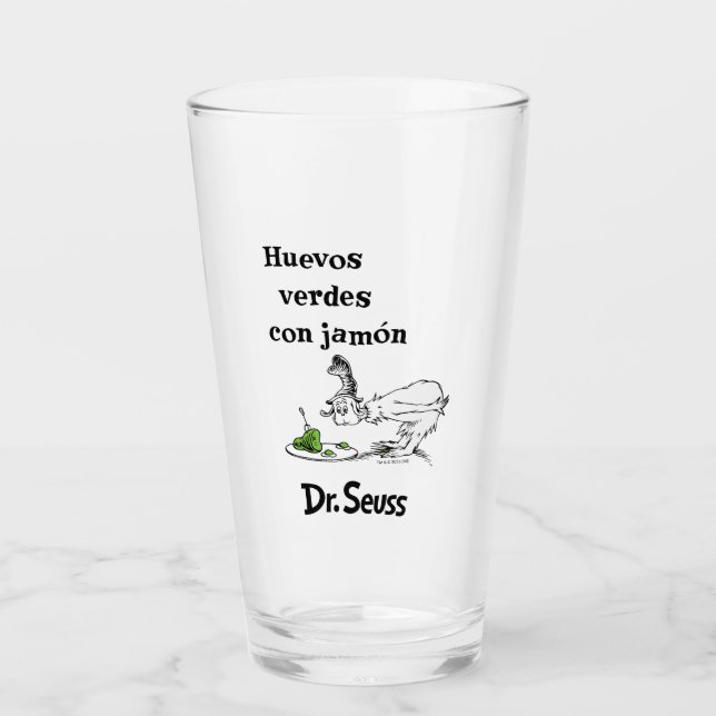 Dr. Seuss Spanish Green Eggs and Ham Glass (Front)