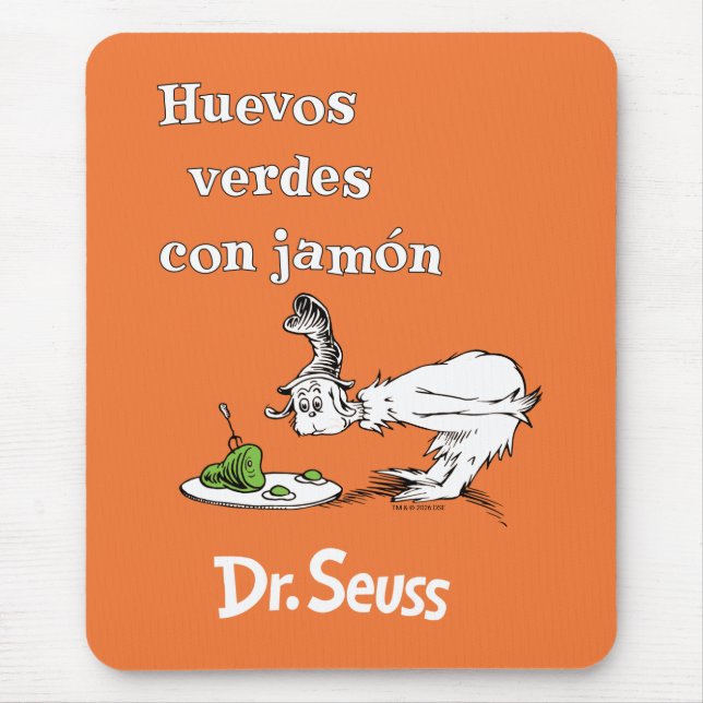 Dr. Seuss Spanish Green Eggs and Ham Mouse Mat (Front)
