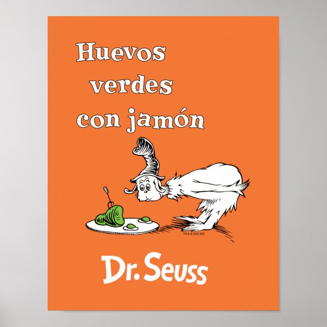 Dr. Seuss Spanish Green Eggs and Ham Poster (Front)